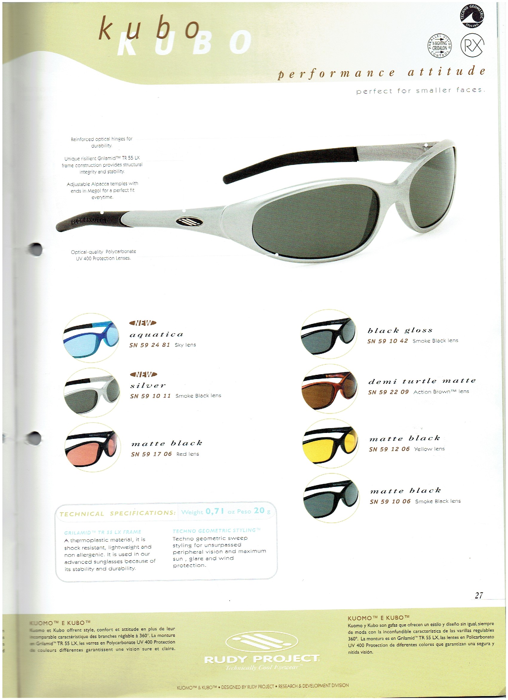 信頼 MAGOKORO広島ルディプロジェクト RUDYPROJECT スポーツサングラス TRALYX トラリクス プラス クリスタルアッシュ  インパクトX